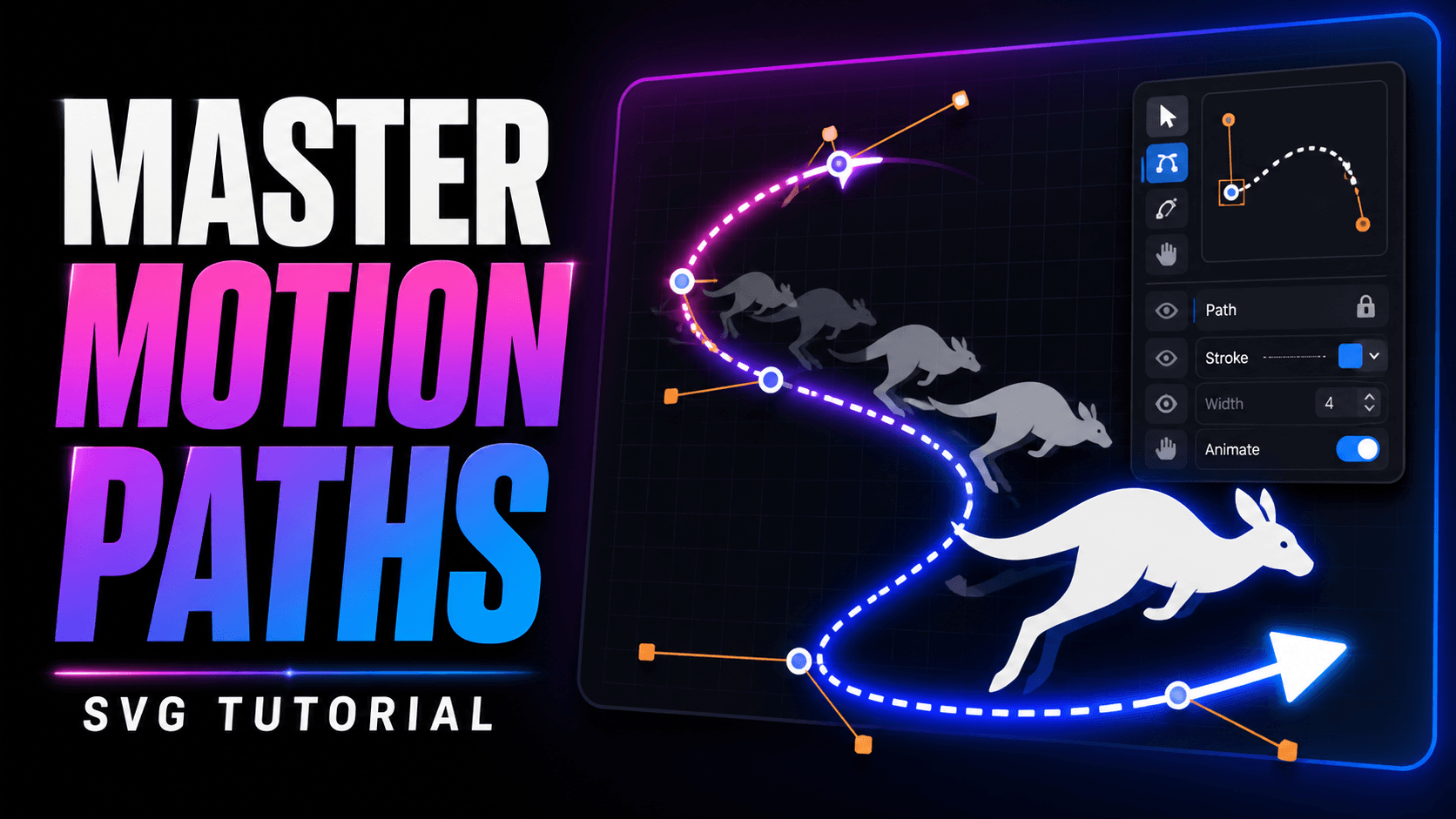 SVG motion paths YouTube tutorial cover