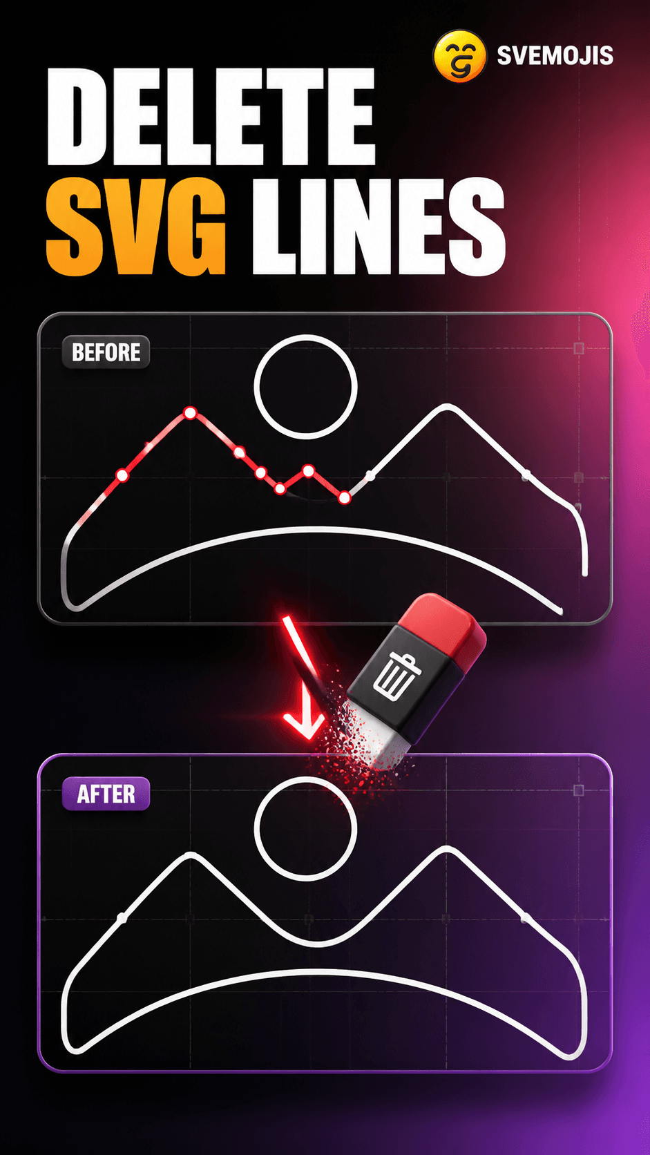 Delete unwanted SVG lines TikTok tutorial cover