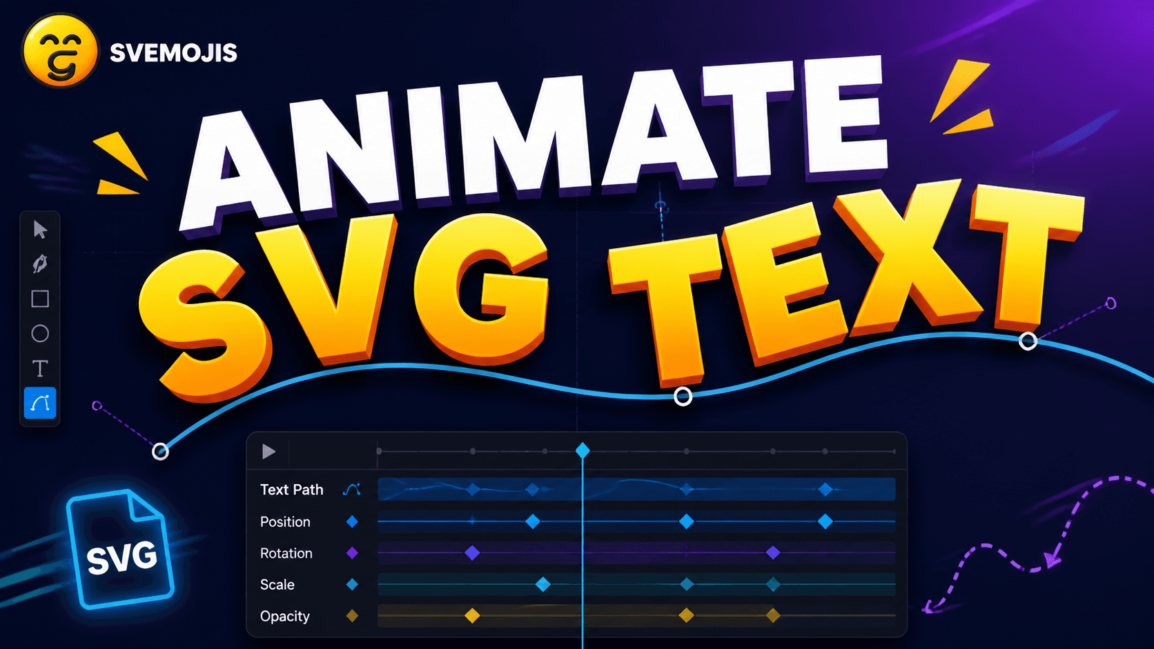 Quick SVG text animation YouTube tutorial cover