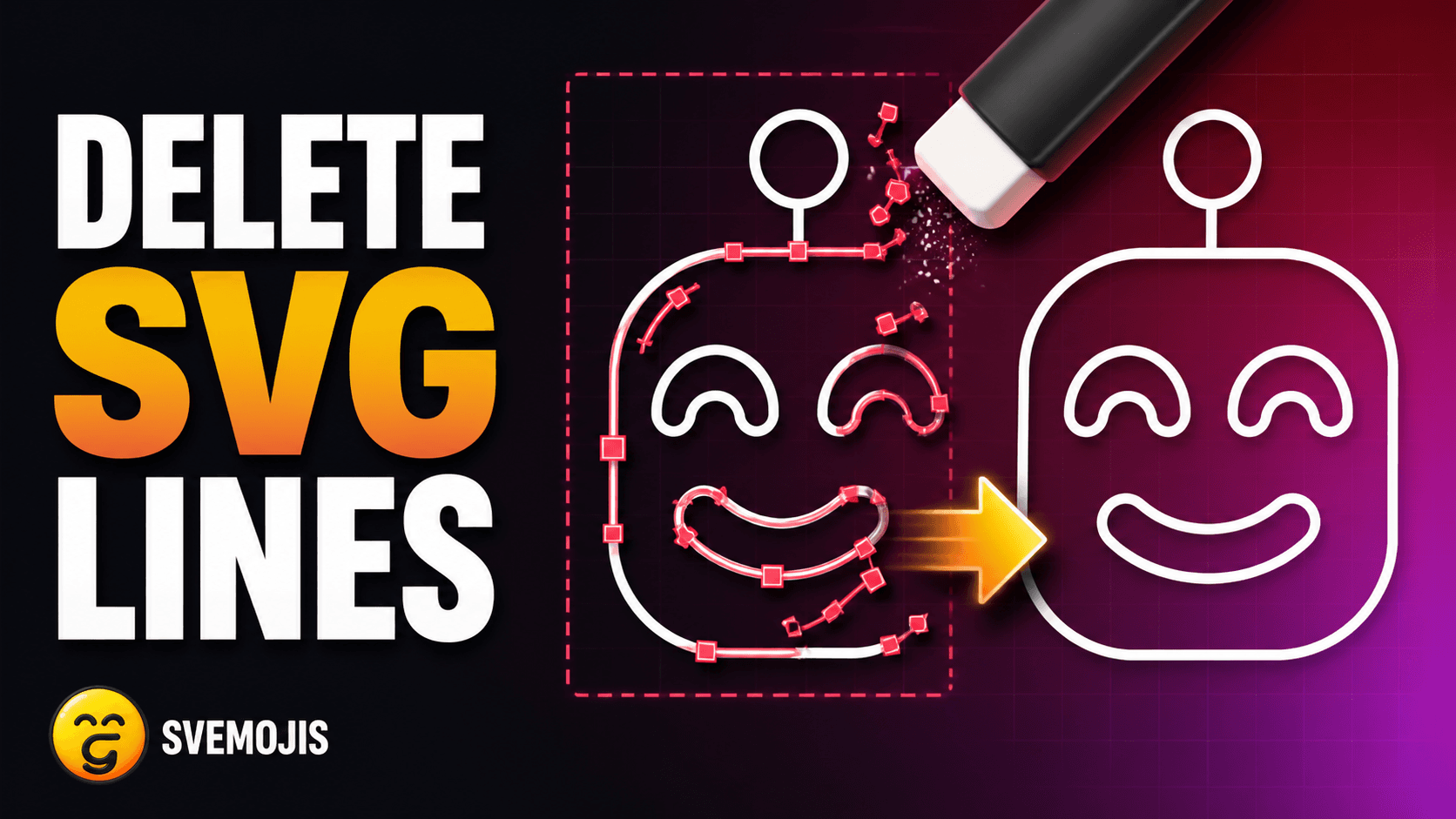 Delete unwanted SVG lines YouTube tutorial cover