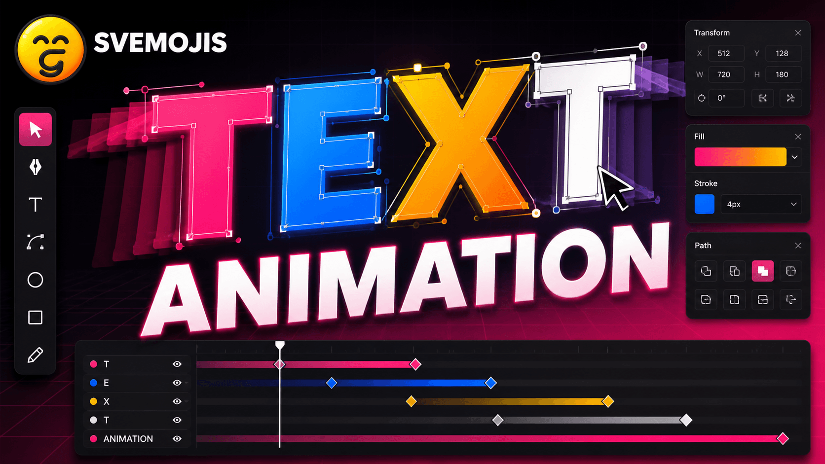 Extensive text animation YouTube tutorial cover